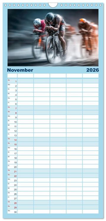 Produktbild: Familienplaner 2026 - Triathlon - Grenzen verschieben mit 5 Spalten (Wandkalender, 21 x 45 cm) CALVENDO
