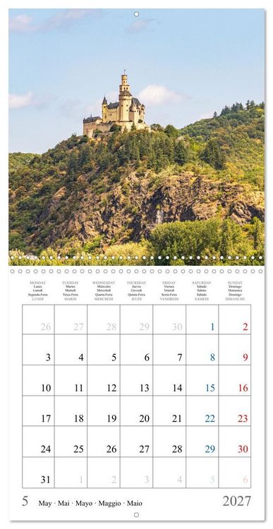 Produktbild: Castles and Palaces in the Middle Rhine Valley (Wall Calendar 2027 12 &times; 12 Inch) CALVENDO 12 Month Wall Calendar