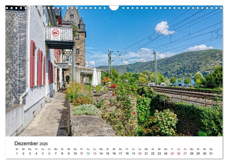 Produktbild: Bacharach - Fachwerkromantik am Rhein (Wandkalender 2026 DIN A3 quer), CALVENDO Monatskalender