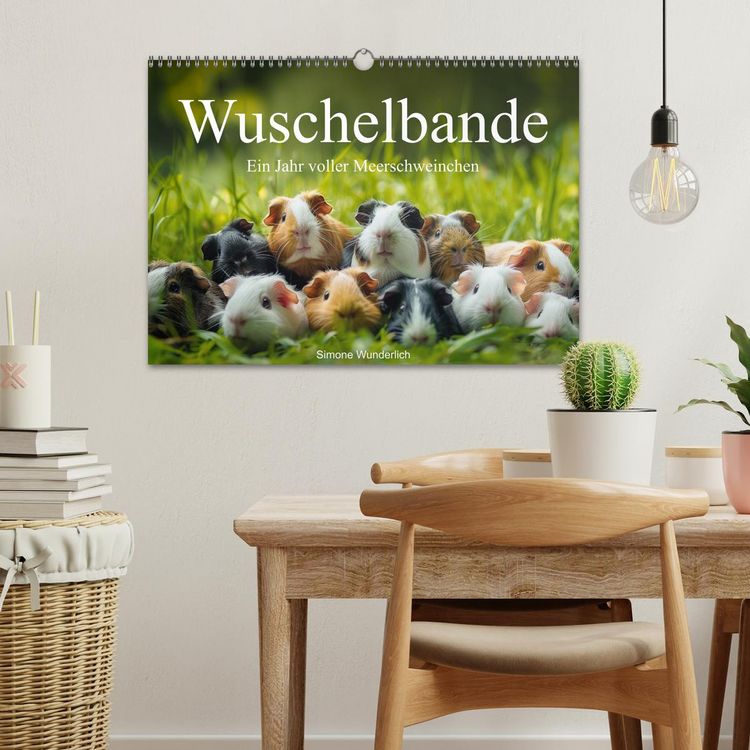 Produktbild: Wuschelbande - Ein Jahr voller Meerschweinchen (Wandkalender 2026 DIN A3 quer), CALVENDO Monatskalender