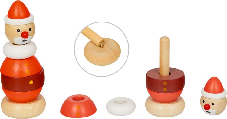 Produktbild: Holz-Stapelfigur - Wintertiere im Weihnachtswald, sort.i.D.
