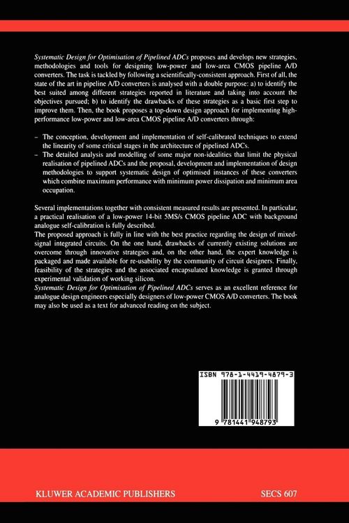 Produktbild: Systematic Design for Optimisation of Pipelined ADCs