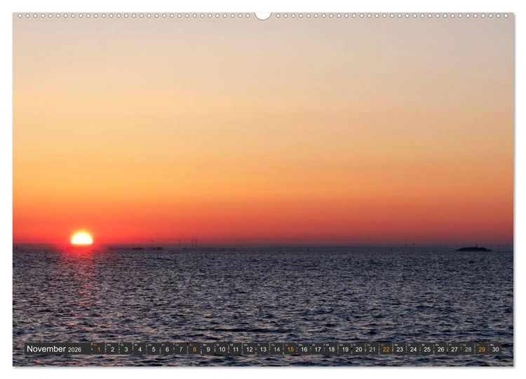 Produktbild: F&ouml;hr und Amrum - Spazierg&auml;nge am Meer (Wandkalender 2026 DIN A2 quer), CALVENDO Monatskalender