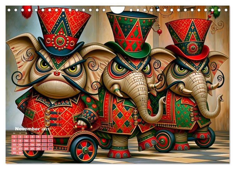 Produktbild: Tierisch extravagant (Wandkalender 2027 DIN A4 quer), CALVENDO Monatskalender