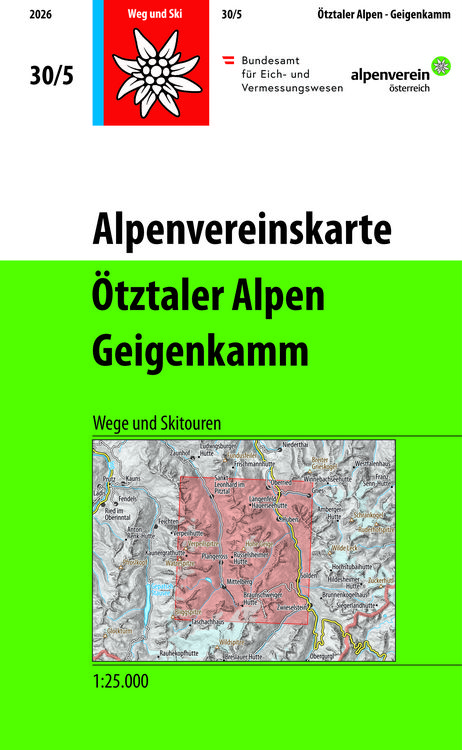 Produktbild: Alpenvereinskarte