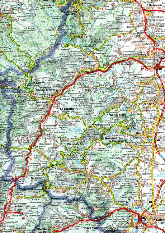 Produktbild: Michelin Localkarte Elsass Oberrheinische Tiefebene 1 : 150 000 (315)