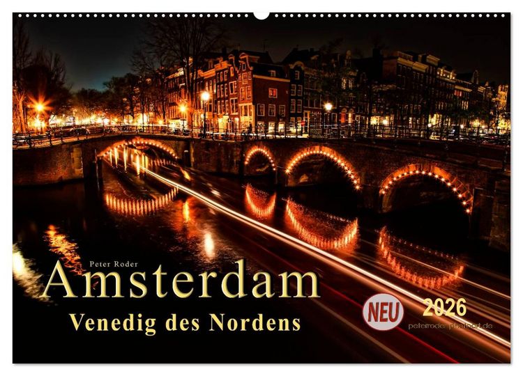 Produktbild: Amsterdam - Venedig des Nordens (Wandkalender 2026 DIN A2 quer), CALVENDO Monatskalender
