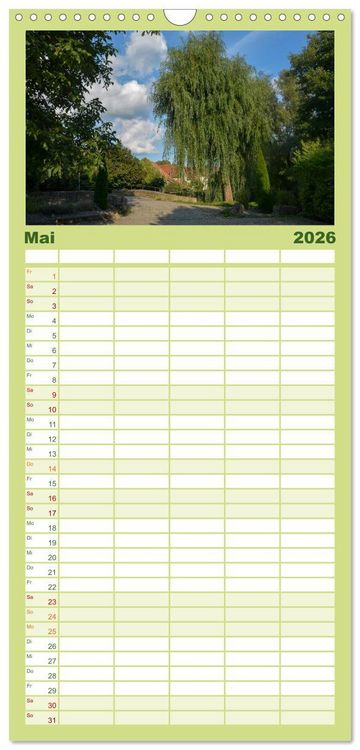 Produktbild: Familienplaner 2026 - In und um Ostheim vor der Rh&ouml;n mit 5 Spalten (Wandkalender, 21 x 45 cm) CALVENDO