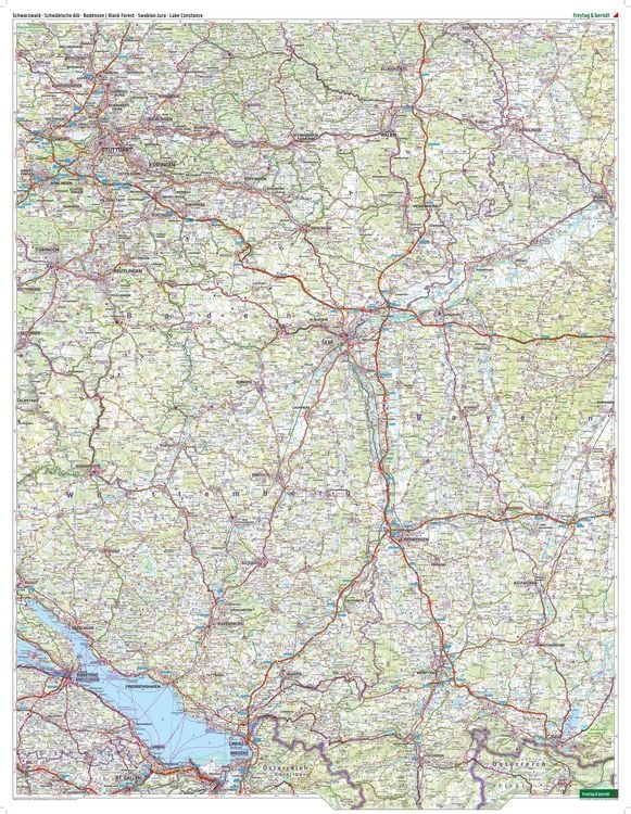 Produktbild: Freytag & berndt Stra&szlig;enkarte Schwarzwald - Schw&auml;bische Alb - Bodensee 1:150.000