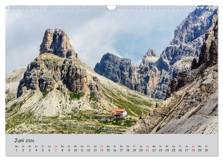 Produktbild: Wandern in den Dolomiten (Wandkalender 2026 DIN A3 quer), CALVENDO Monatskalender
