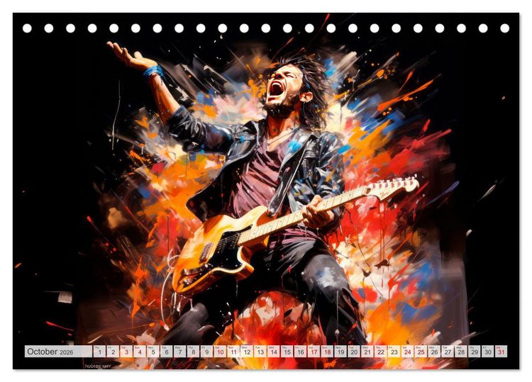 Produktbild: ROCK Feel the unlimited power (Desk Calendar 2026 DIN A5 landscape), CALVENDO 12 Month DeskCalendar
