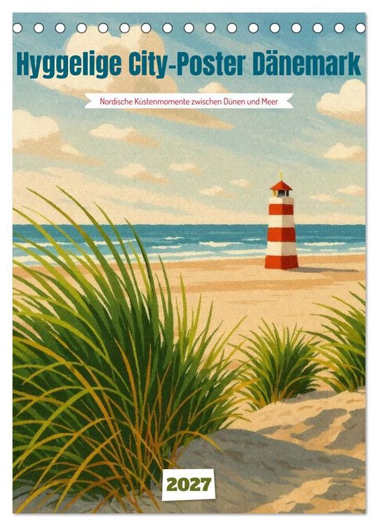 Produktbild: Hyggelige City-Poster D&auml;nemark (Tischkalender 2027 DIN A5 hoch), CALVENDO Monatskalender