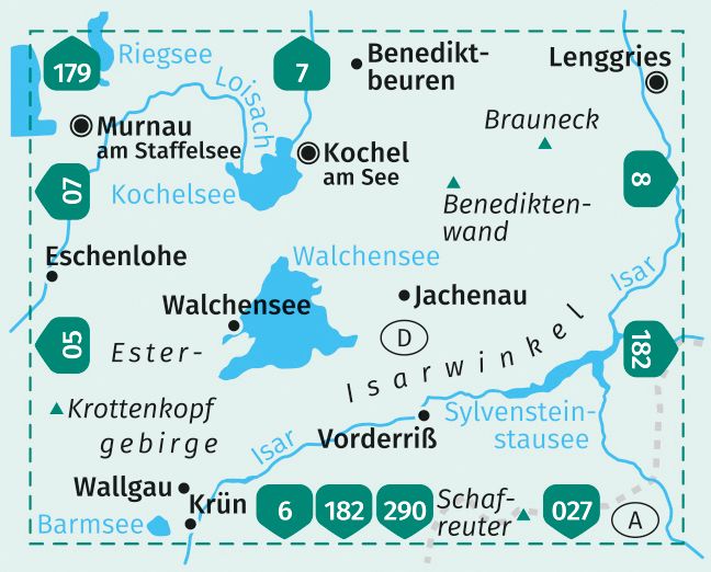 Produktbild: Walchensee, Kochelsee, Sylvensteinstausee