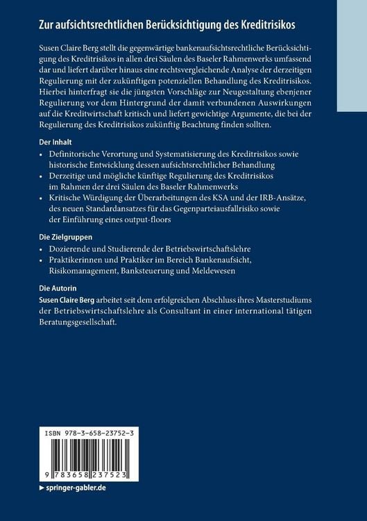 Produktbild: Zur aufsichtsrechtlichen Berücksichtigung des Kreditrisikos