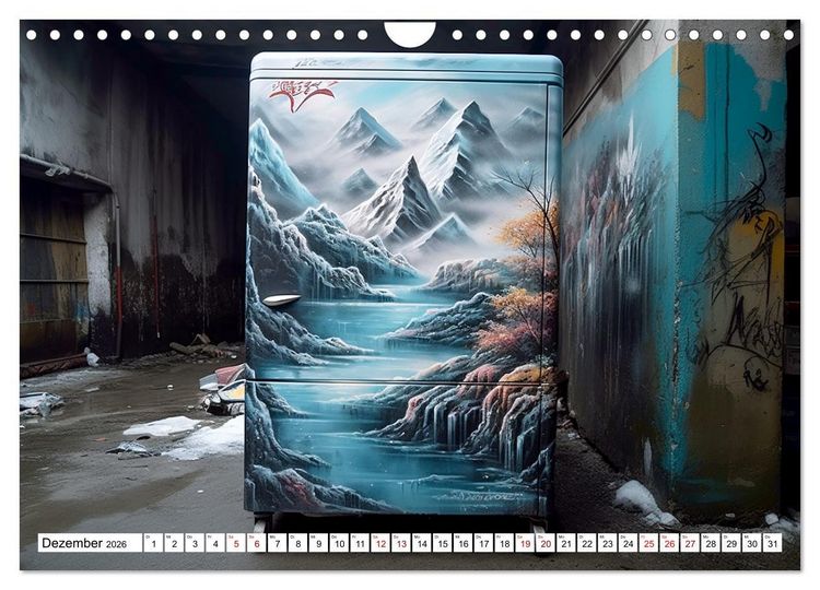 Produktbild: Street Art Graffiti (Wandkalender 2026 DIN A4 quer), CALVENDO Monatskalender