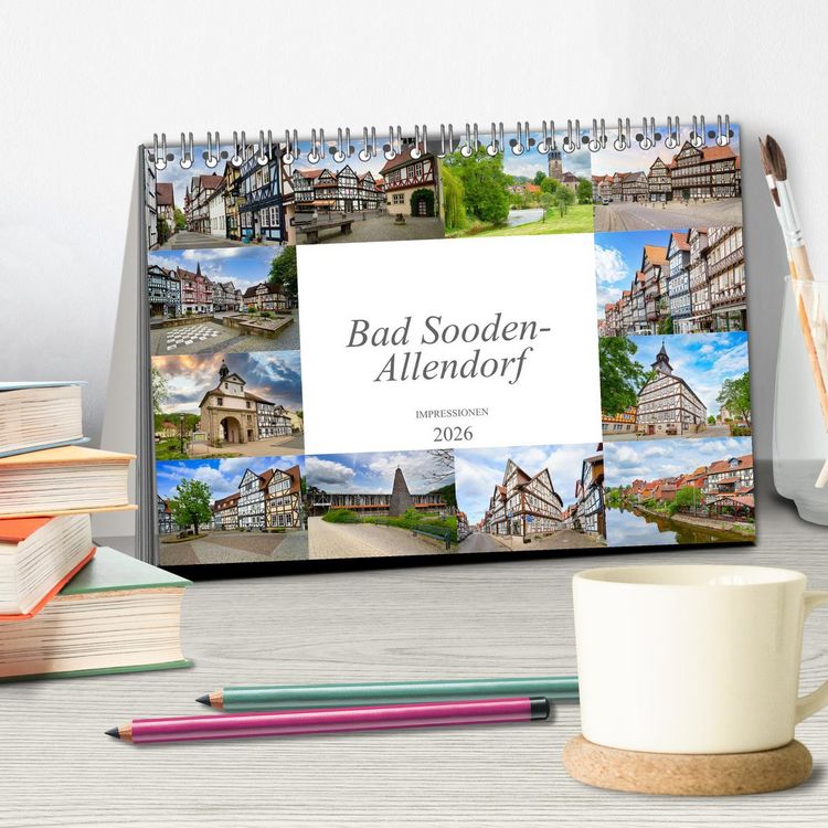 Produktbild: Bad Sooden-Allendorf Impressionen (Tischkalender 2026 DIN A5 quer), CALVENDO Monatskalender