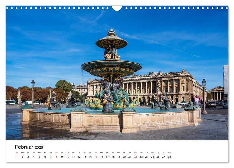 Produktbild: Unterwegs in der franz&ouml;sischen Hauptstadt Paris (Wandkalender 2026 DIN A3 quer), CALVENDO Monatskalender