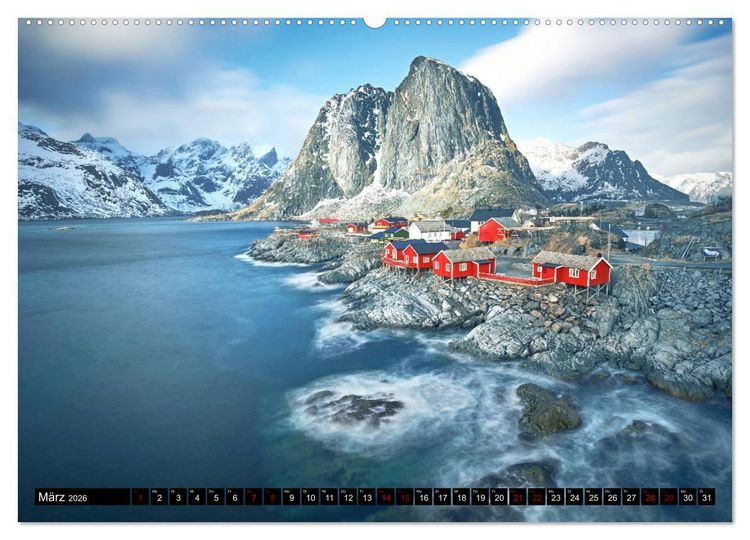 Produktbild: Lofoten Inselzauber (hochwertiger Premium Wandkalender 2026 DIN A2 quer), Kunstdruck in Hochglanz