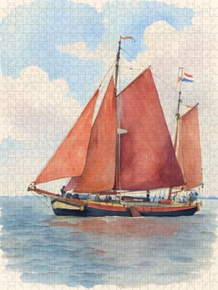 Produktbild: CALVENDO Puzzle Historischer Zweimaster | 1000 Teile Lege-Gr&ouml;&szlig;e 64x48cm Foto-Puzzle f&uuml;r gl&uuml;ckliche Stunden