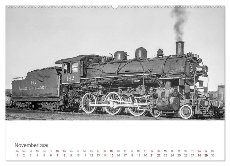 Produktbild: US-Dampflokomotiven (Wandkalender 2026 DIN A2 quer), CALVENDO Monatskalender