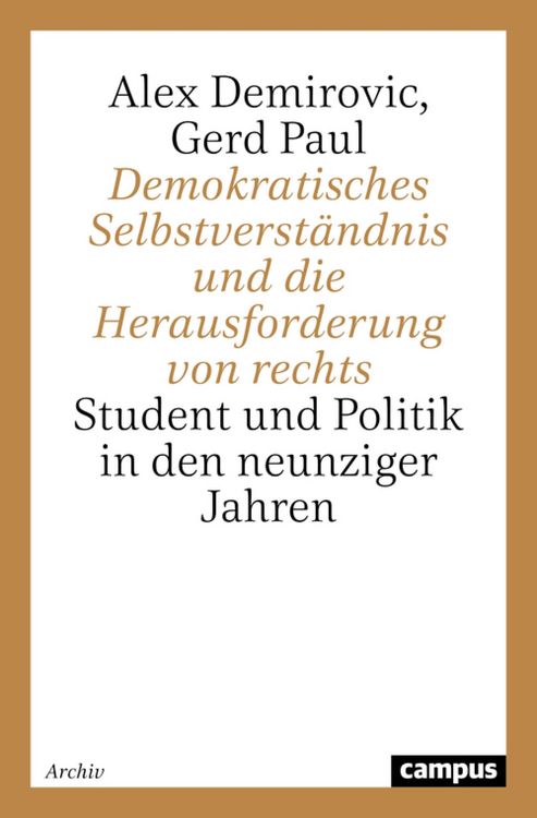 Produktbild: Demokratisches Selbstverst&auml;ndnis und die Herausforderung von rechts