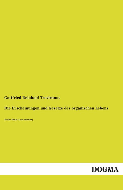 Produktbild: Die Erscheinungen und Gesetze des organischen Lebens