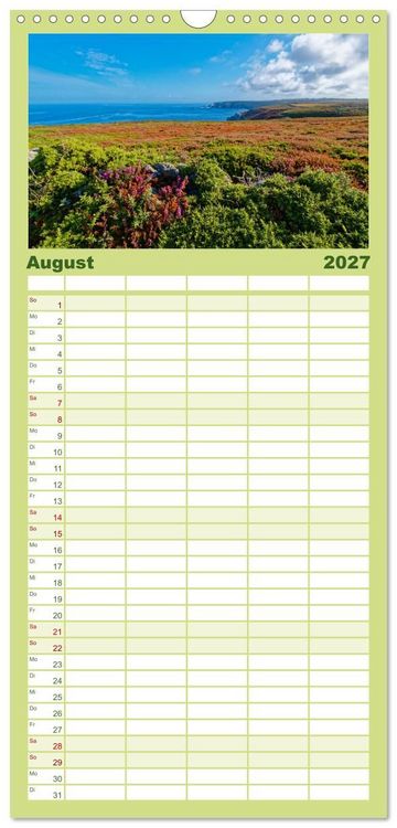 Produktbild: Familienplaner 2027 - Cote Sauvage. Wilde Atlantikk&uuml;ste der Bretagne. mit 5 Spalten (Wandkalender, 21 x 45 cm) CALVENDO