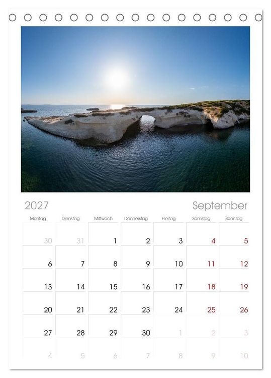 Produktbild: Tischplaner 2027 - Sardinien. Sch&ouml;ne Landschaften und bunte St&auml;dte. (A5 Tischkalender zum Aufstellen) CALVENDO