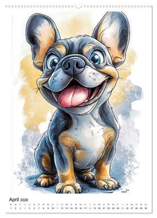 Produktbild: Hunde mit Humor (Wandkalender 2026 DIN A2 hoch), CALVENDO Monatskalender