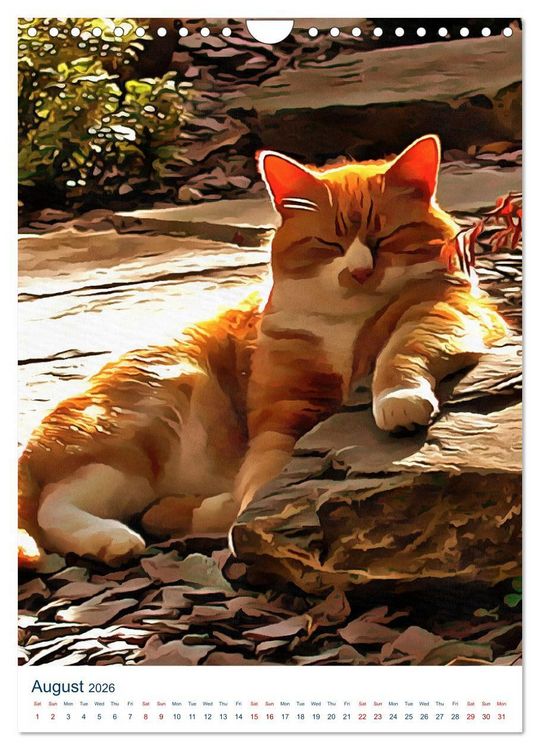 Produktbild: Umbrian Cats (Wall Calendar 2026 DIN A4 portrait), CALVENDO 12 Month Wall Calendar