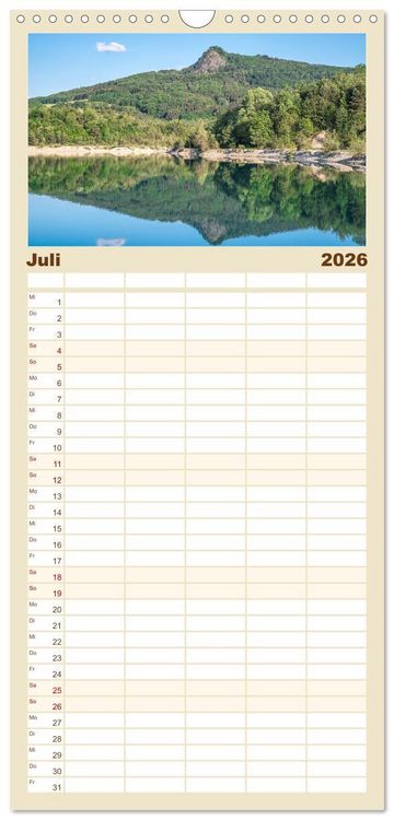 Produktbild: Familienplaner 2026 - HEGAUBERGE mit 5 Spalten (Wandkalender, 21 x 45 cm) CALVENDO