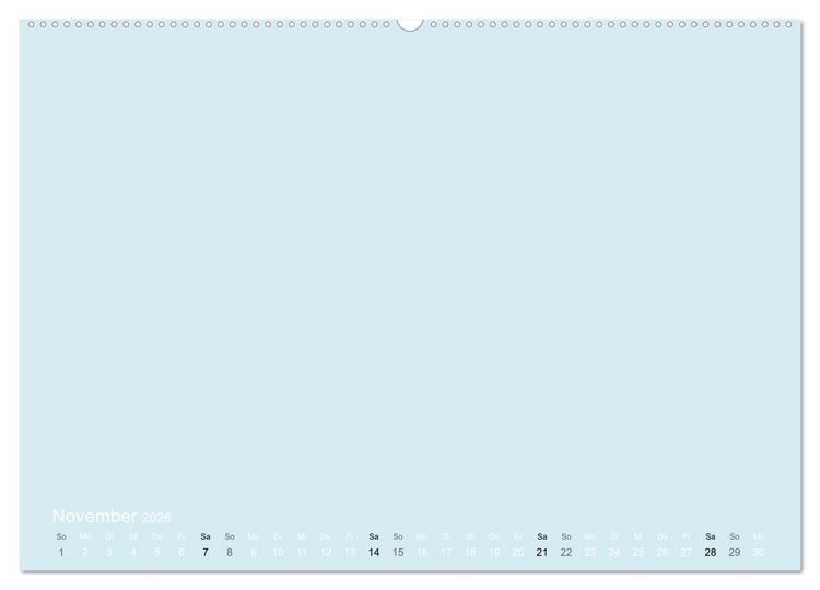 Produktbild: Bastelkalender - hell Blau (Wandkalender 2026 DIN A2 quer), CALVENDO Monatskalender