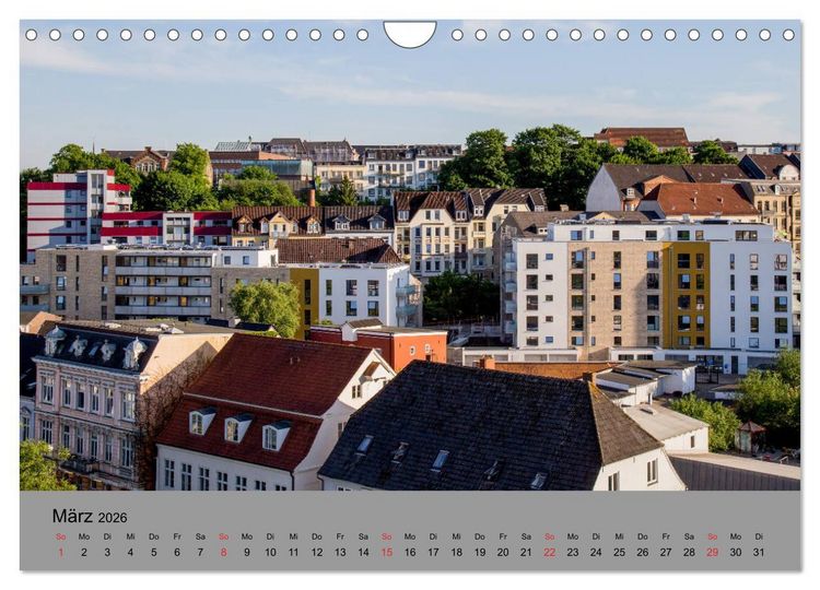 Produktbild: D&auml;cher von Flensburg (Wandkalender 2026 DIN A4 quer), CALVENDO Monatskalender