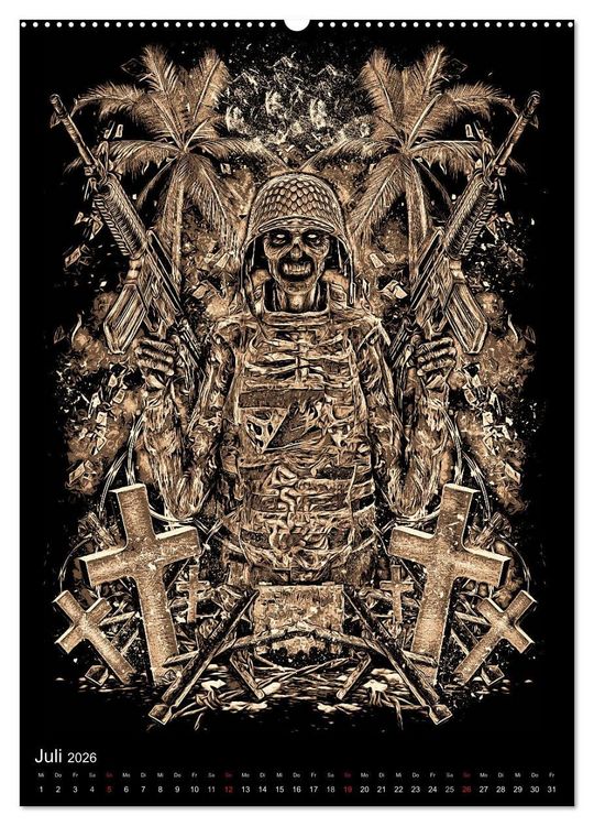 Produktbild: BLOODBOY/WAR ILLUSTRATION (hochwertiger Premium Wandkalender 2026 DIN A2 hoch), Kunstdruck in Hochglanz