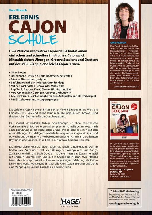 Produktbild: Erlebnis Cajon Schule (mit MP3-CD)