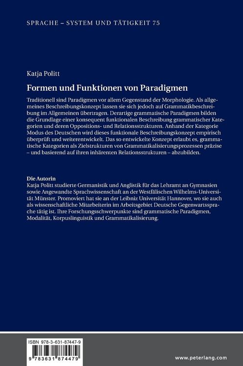 Produktbild: Formen und Funktionen von Paradigmen