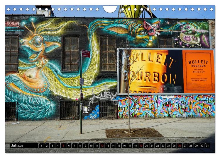 Produktbild: Bushwick Street Art (Wandkalender 2026 DIN A4 quer), CALVENDO Monatskalender