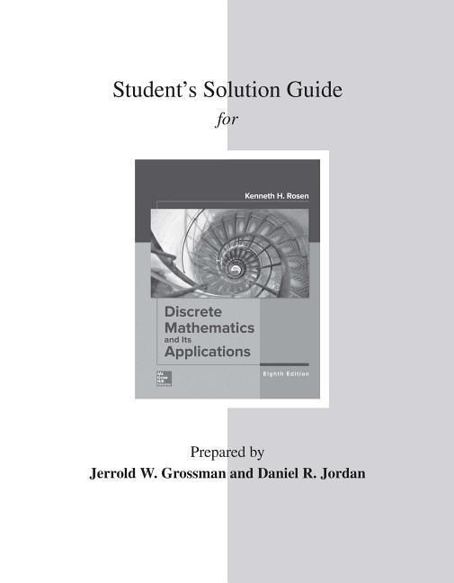 Produktbild: Student's Solutions Guide for Discrete Mathematics and Its Applications