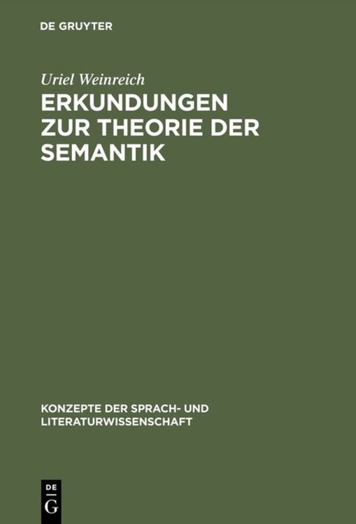 Produktbild: Erkundungen zur Theorie der Semantik
