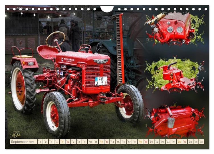 Produktbild: Oldtimer - Traktoren Parade (Wandkalender 2026 DIN A4 quer), CALVENDO Monatskalender