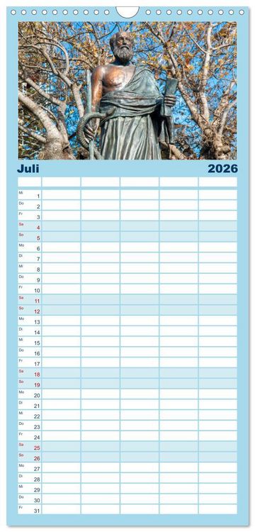 Produktbild: Familienplaner 2026 - Griechenland - Zauberhaftes Kos mit 5 Spalten (Wandkalender, 21 x 45 cm) CALVENDO