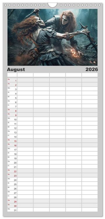 Produktbild: Familienplaner 2026 - Im Land der Hexen und Hexer mit 5 Spalten (Wandkalender, 21 x 45 cm) CALVENDO