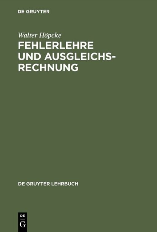 Produktbild: Fehlerlehre und Ausgleichsrechnung