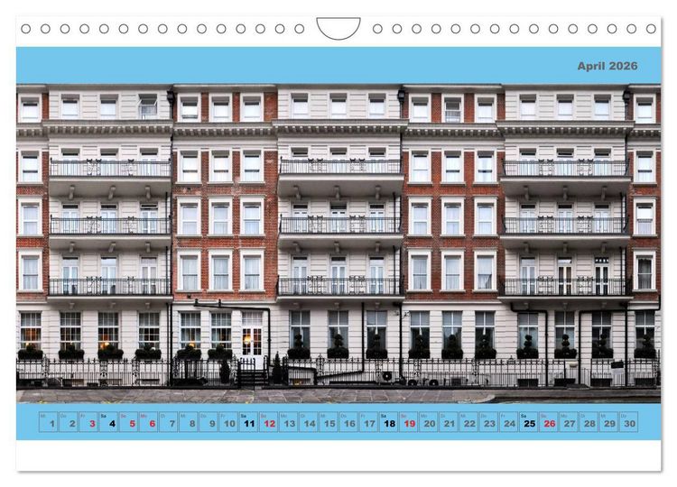 Produktbild: London Fassade 2026 (Wandkalender 2026 DIN A4 quer), CALVENDO Monatskalender
