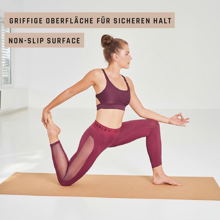 Produktbild: Schildkr&ouml;t 960265 - Kork Yogamatte inkl. Yogagurt, Naturkork & Naturkautschuk, 183x61x0,4cm