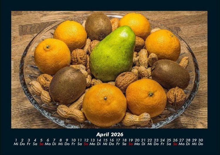 Produktbild: Obstkalender 2026 Fotokalender DIN A4
