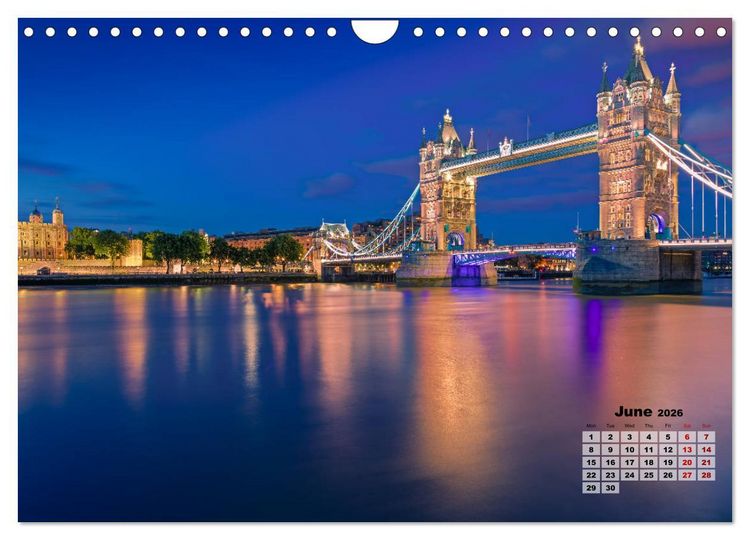 Produktbild: The Fascination of Bridges (Wall Calendar 2026 DIN A4 landscape), CALVENDO 12 Month Wall Calendar