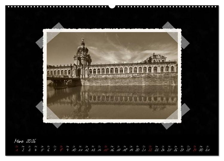Produktbild: Dresden - Ein Kalender mit Fotografien wie aus einem alten Fotoalbum (Wandkalender 2026 DIN A2 quer), CALVENDO Monatskalender