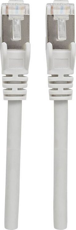 Produktbild: Intellinet 317146 RJ45 Patchkabel CAT 6a S/FTP 2.00 m Grau Folienschirm, Geflechtschirm, Halogenfrei 1 St.