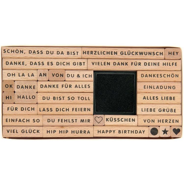 Produktbild: Stempelset Text, Deutsch 100%